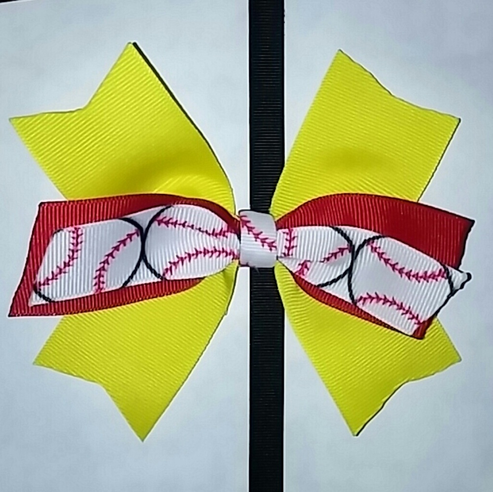 Handcrafted Baseball Bow!